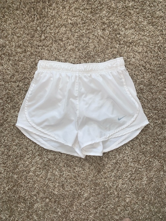Nike Pants - Nike Women's White Athletic Dri-Fit Running Shorts Workout Elastic Waist Small